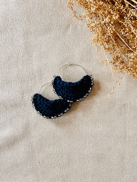 Boucles d'oreilles Lune Indigo