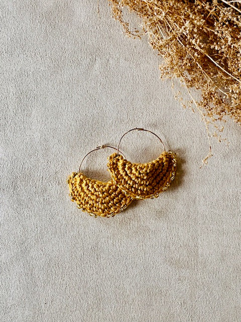 Boucles d'oreilles Lune Dorée