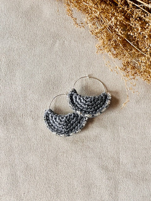 Boucles d'oreilles Lune Miroir