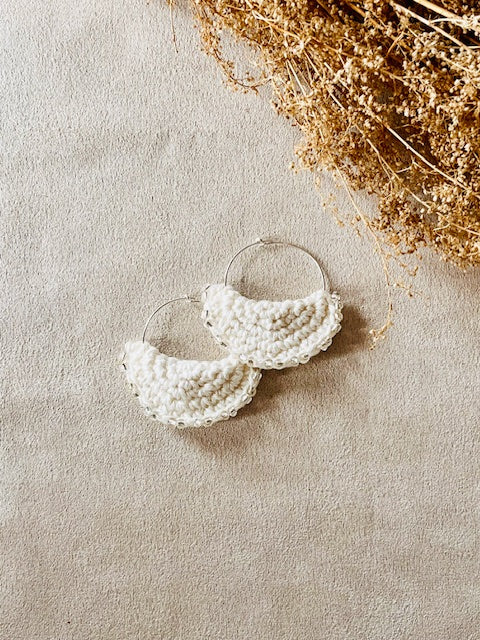 Boucles d'oreilles Lune Nacrée