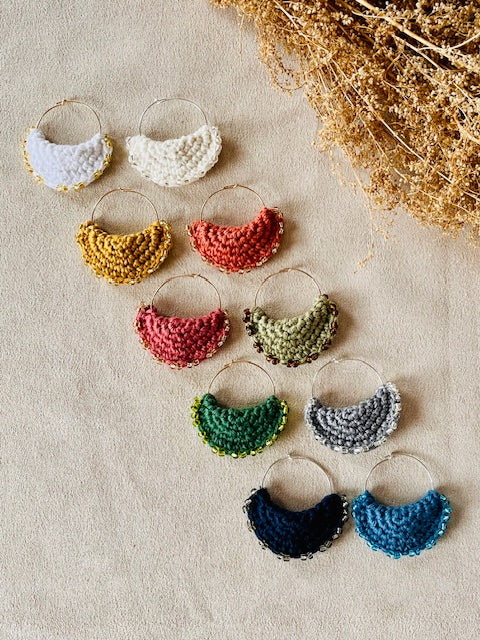 Boucles d'oreilles Lune Nacrée