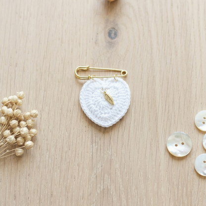 Broche Feuille sculptée