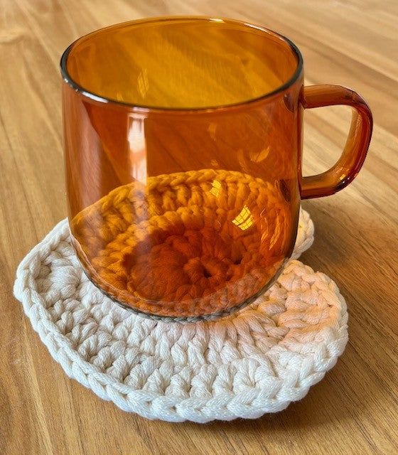 Duo sous-tasses "Feuilles et lumières"